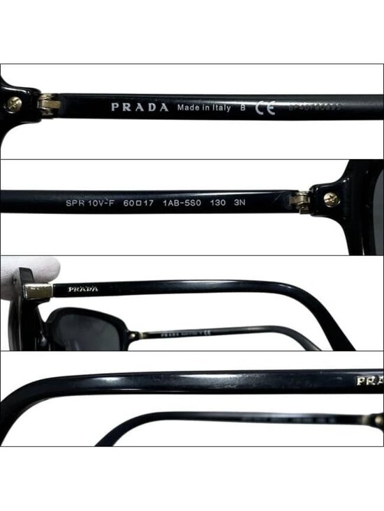 Prada Sunglasses Black Spr Side Logo Acetate Eyewear main image 10